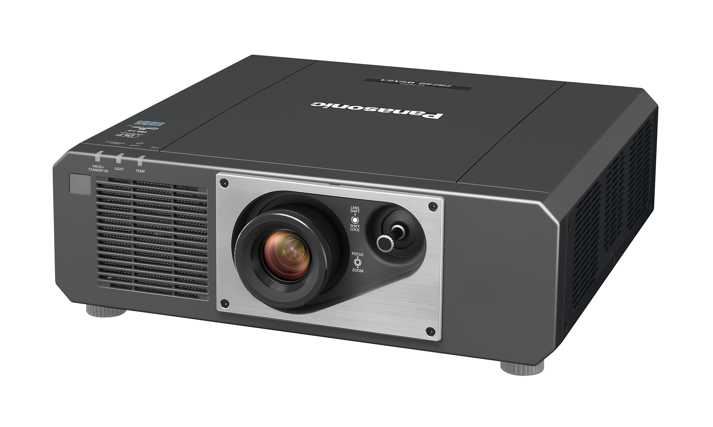 Panasonic PT-FRZ60 Black WUXGA-Laserprojektor 6.000 lm (ANSI), schwarz – Schrägansicht links