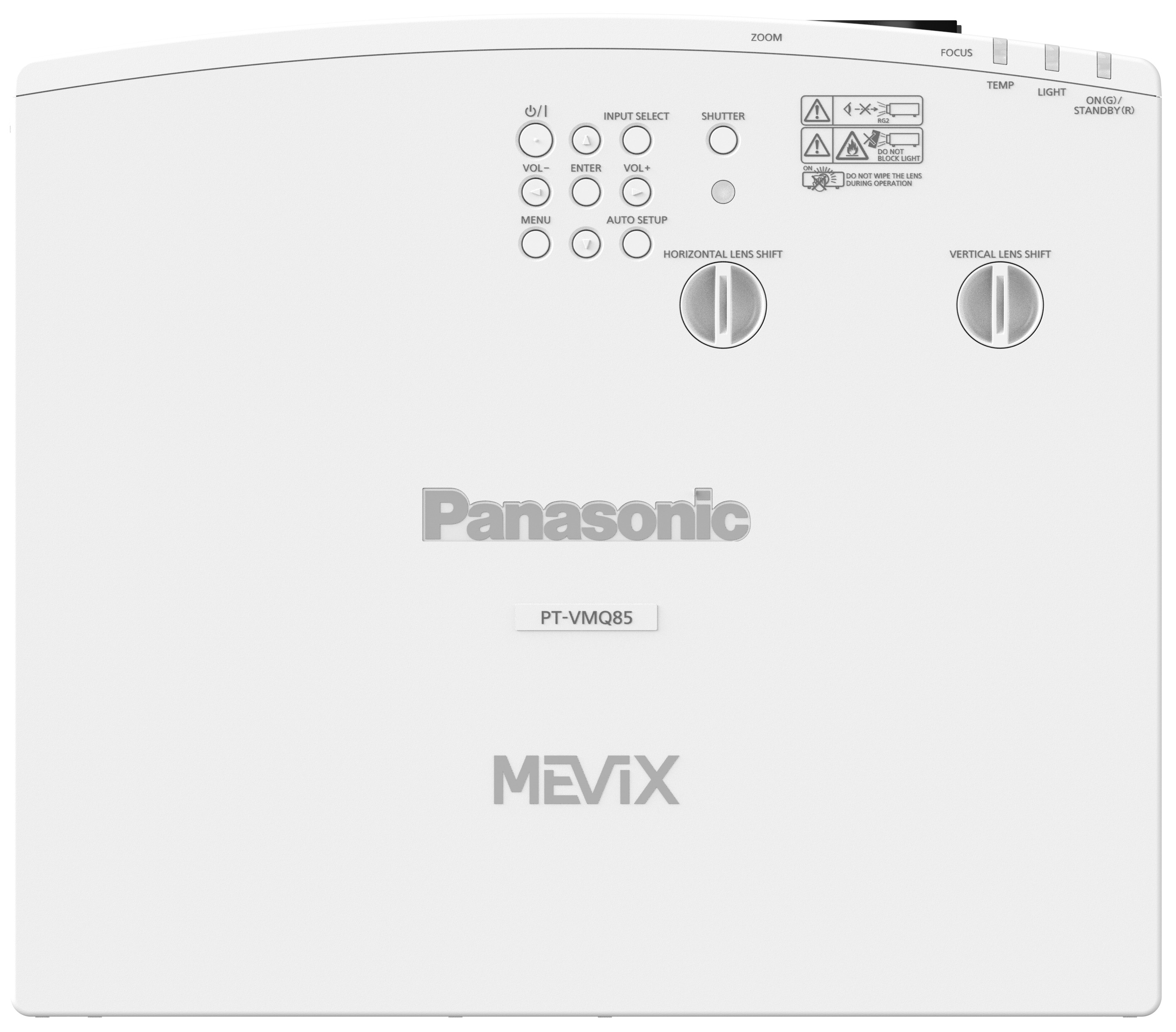 Panasonic PT-VMQ65EJ Laserprojektor weiss, Draufsicht