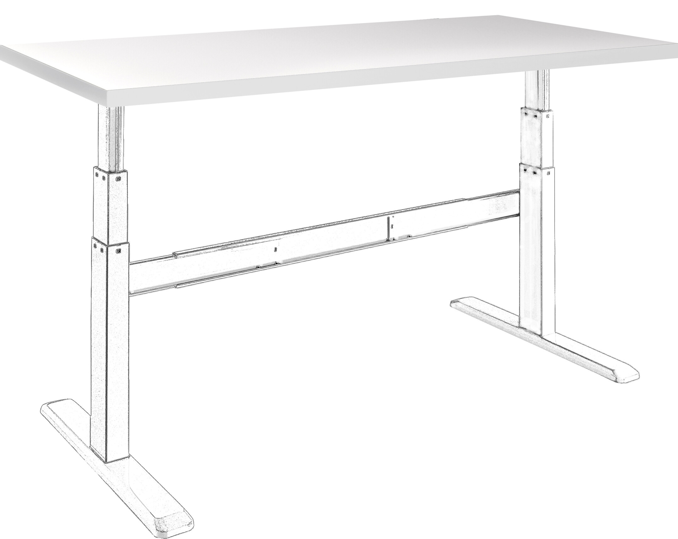 celexon-Tischplatte-125-x-75cm-fuer-Adjust-Schreibtisch-weiss celexon Tischplatte